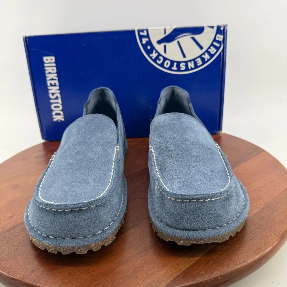Birkenstock Utti Slip On Elemental Blue Suede Loafers 1027323 Men EU 43/US 10